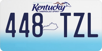 KY license plate 448TZL