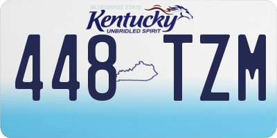 KY license plate 448TZM