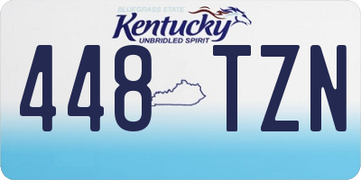 KY license plate 448TZN