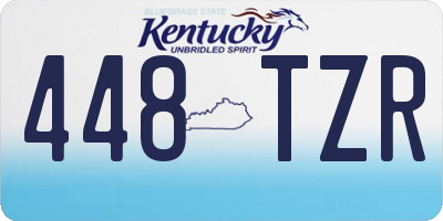 KY license plate 448TZR