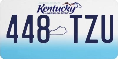 KY license plate 448TZU