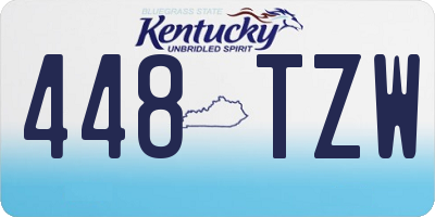 KY license plate 448TZW