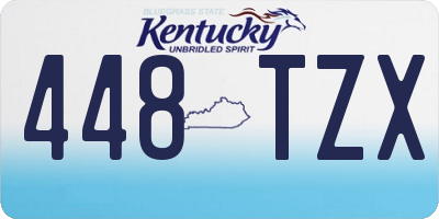 KY license plate 448TZX