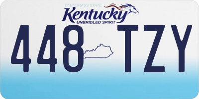 KY license plate 448TZY