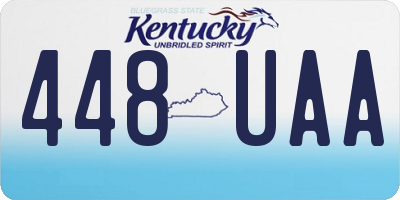 KY license plate 448UAA