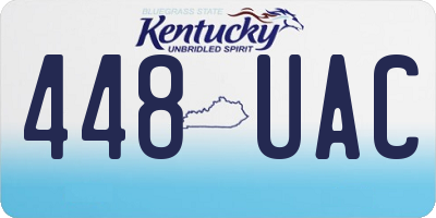 KY license plate 448UAC
