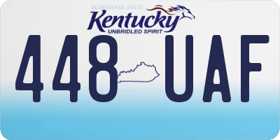 KY license plate 448UAF