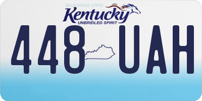 KY license plate 448UAH