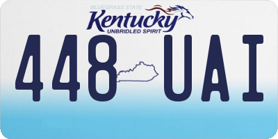 KY license plate 448UAI