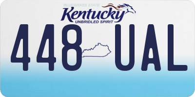 KY license plate 448UAL