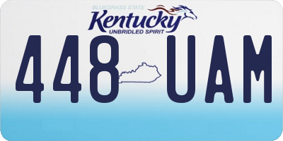 KY license plate 448UAM