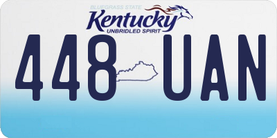 KY license plate 448UAN