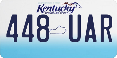 KY license plate 448UAR
