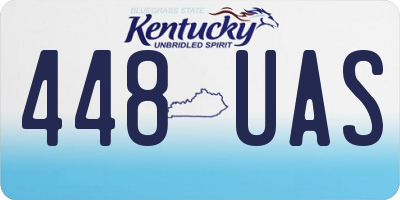 KY license plate 448UAS