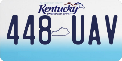 KY license plate 448UAV