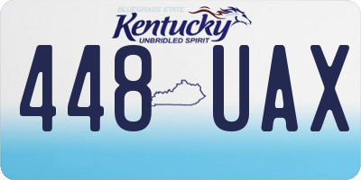 KY license plate 448UAX