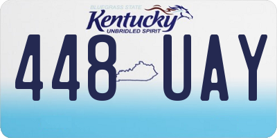 KY license plate 448UAY