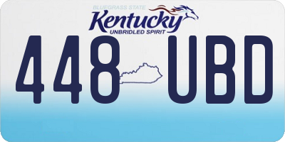 KY license plate 448UBD