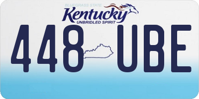 KY license plate 448UBE