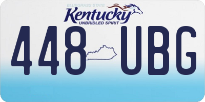 KY license plate 448UBG