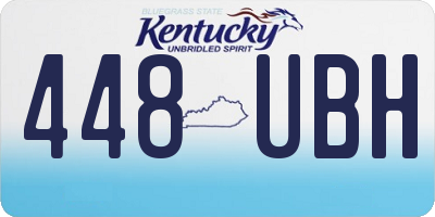 KY license plate 448UBH