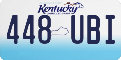 KY license plate 448UBI