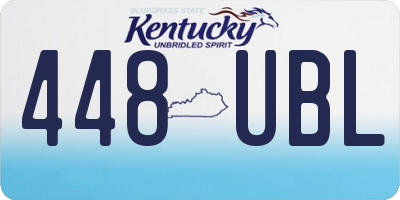 KY license plate 448UBL