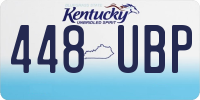 KY license plate 448UBP