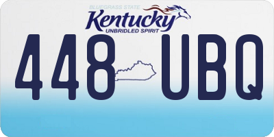 KY license plate 448UBQ
