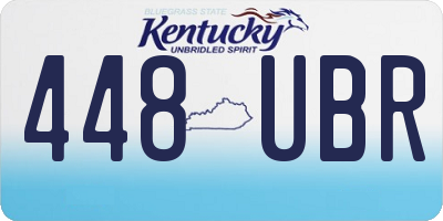 KY license plate 448UBR