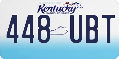 KY license plate 448UBT