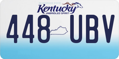 KY license plate 448UBV