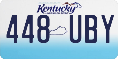 KY license plate 448UBY