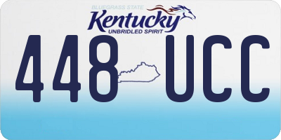KY license plate 448UCC