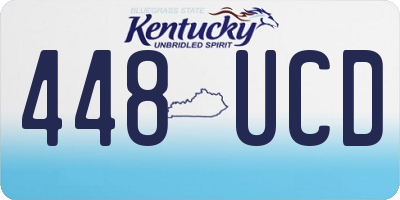 KY license plate 448UCD