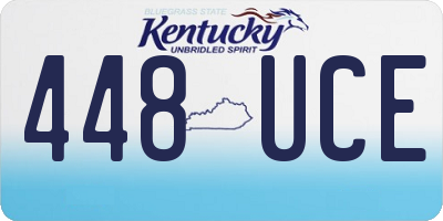 KY license plate 448UCE