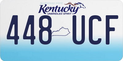 KY license plate 448UCF