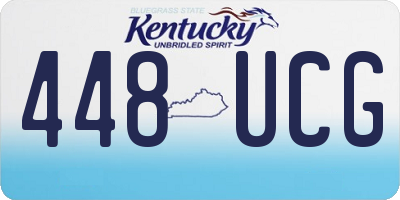 KY license plate 448UCG