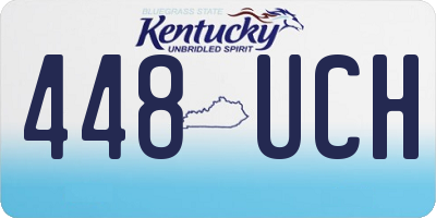 KY license plate 448UCH