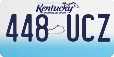 KY license plate 448UCZ