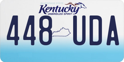 KY license plate 448UDA