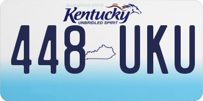 KY license plate 448UKU