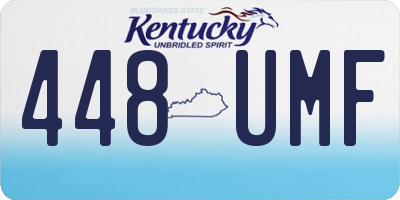 KY license plate 448UMF