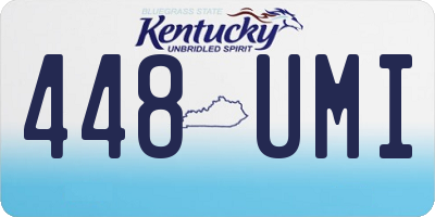 KY license plate 448UMI