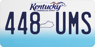 KY license plate 448UMS