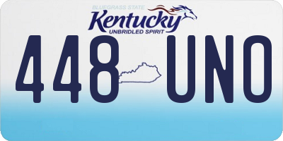 KY license plate 448UNO