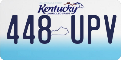 KY license plate 448UPV