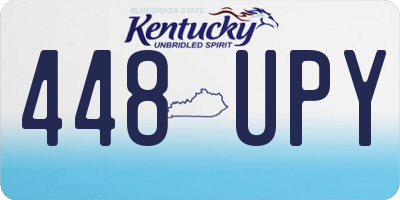 KY license plate 448UPY