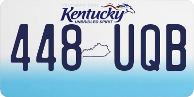 KY license plate 448UQB