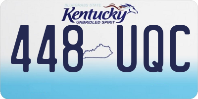 KY license plate 448UQC